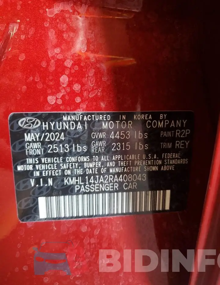 KMHL14JA2RA408043 Photo# 13