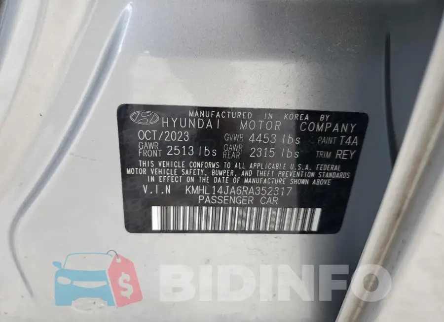 KMHL14JA6RA352317 Photo# 13