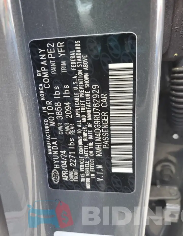 KMHLM4DG9RU782929 Photo# 12