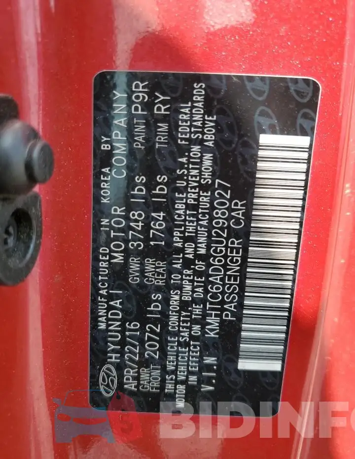 KMHTC6AD6GU298027 Photo# 12