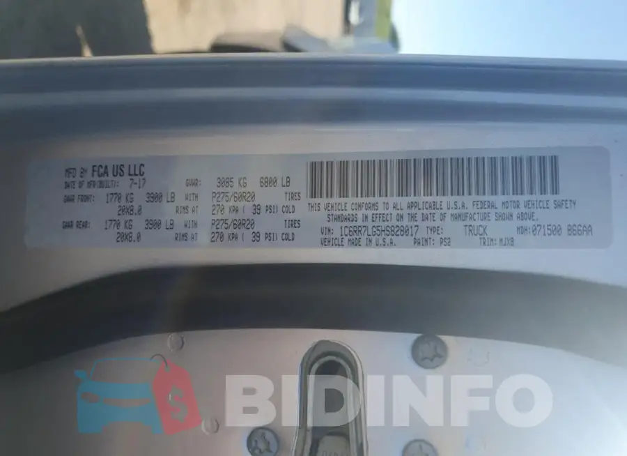 1C6RR7LG5HS828017 Photo# 12