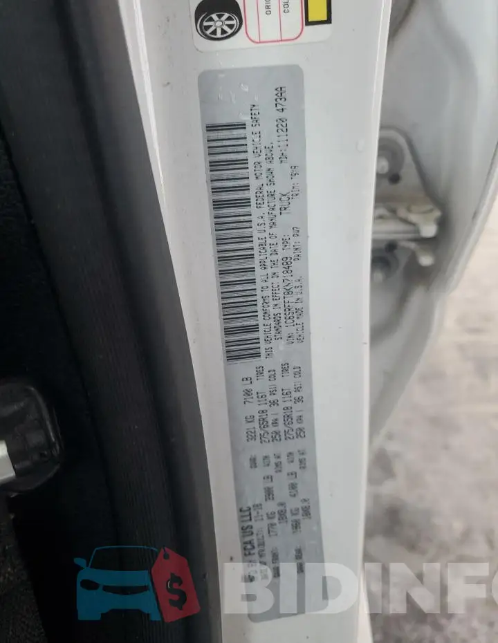 1C6SRFFT8KN718489 Photo# 12