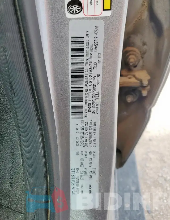 1C6SRFLT7KN790434 Photo# 12