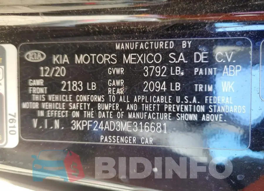 3KPF24AD3ME316681 Photo# 12