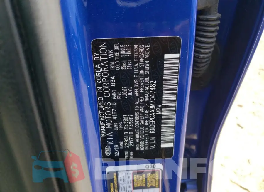 KNDEPCAA3M7047482 Photo# 13