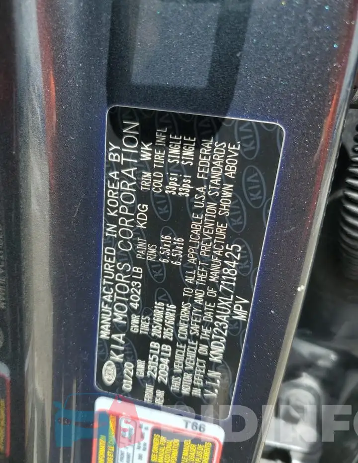 KNDJ23AUXL7118425 Photo# 13