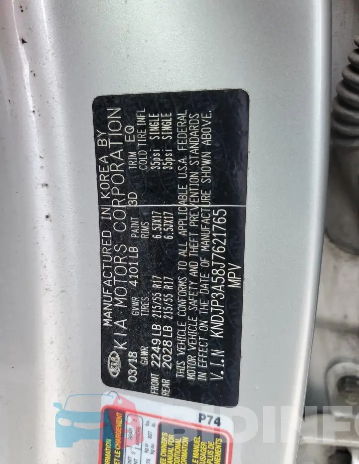 KNDJP3A58J7621765 Photo# 14