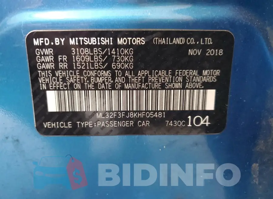 ML32F3FJ8KHF05481 Photo# 12