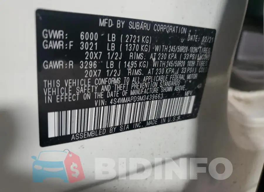 4S4WMAPD9M3439663 Photo# 14