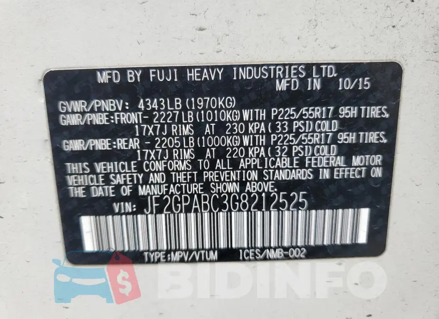 JF2GPABC3G8212525 Photo# 14
