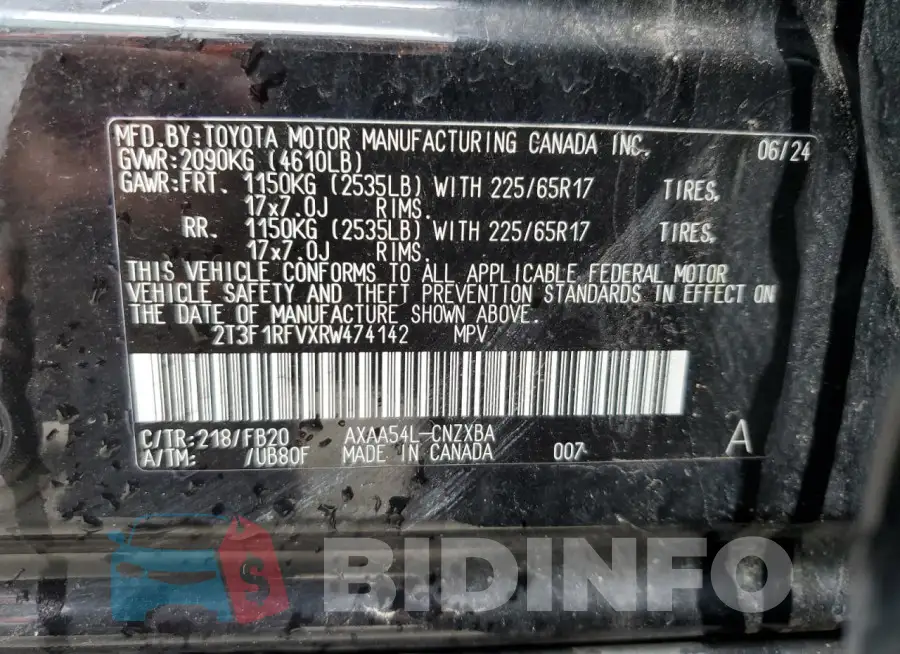 2T3F1RFVXRW474142 Photo# 14