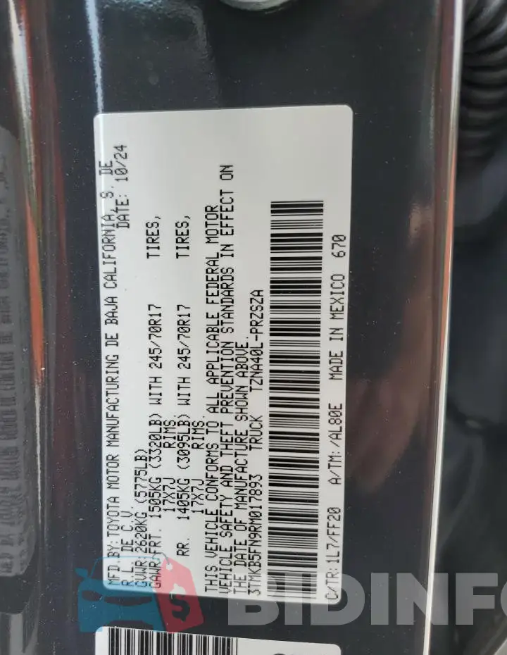3TMKB5FN9RM017893 Photo# 12