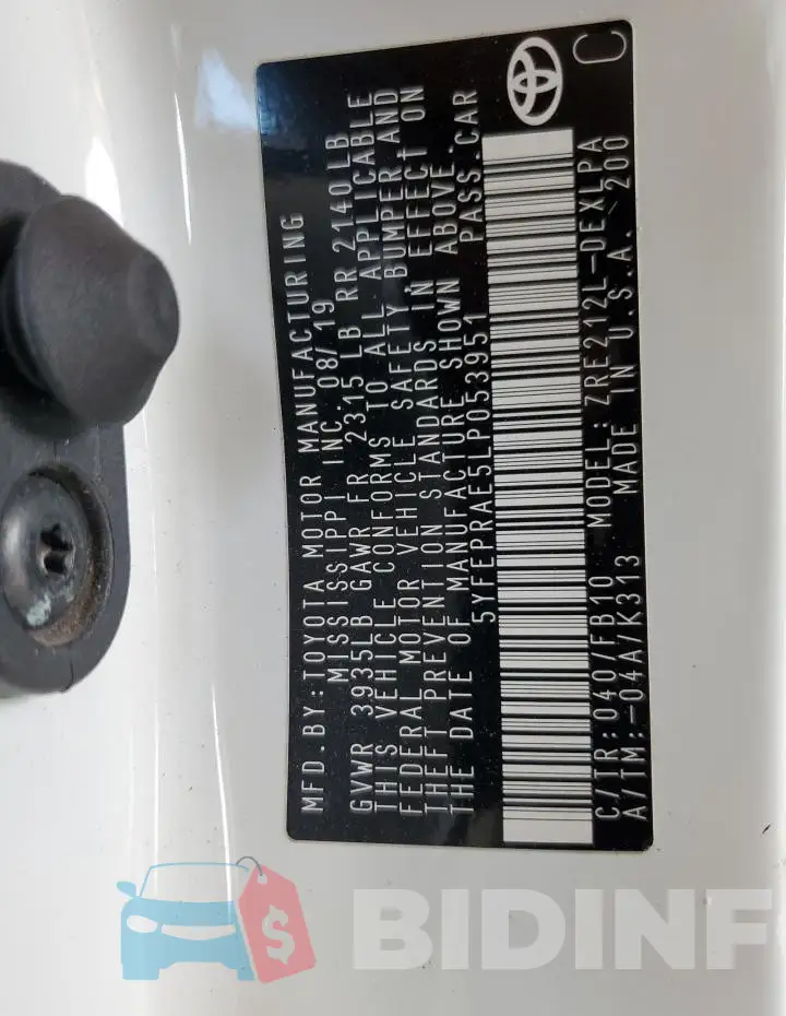 5YFEPRAE5LP053951 Photo# 12