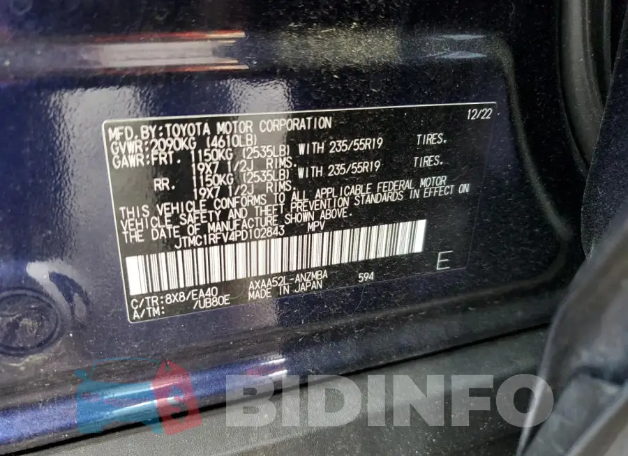 JTMC1RFV4PD102843 Photo# 12