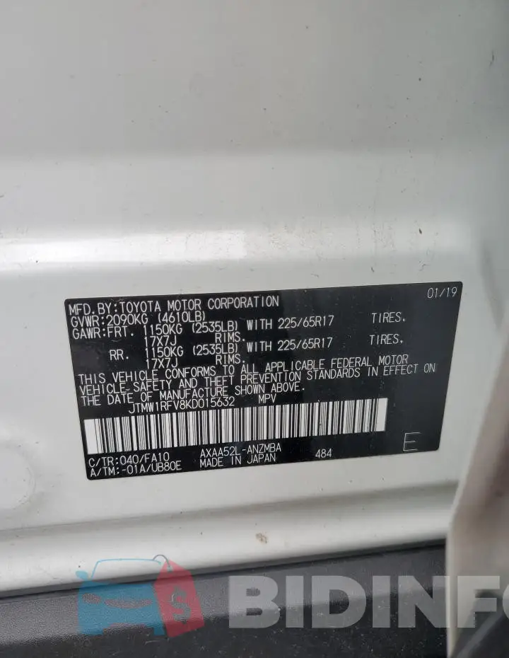 JTMW1RFV8KD015632 Photo# 14