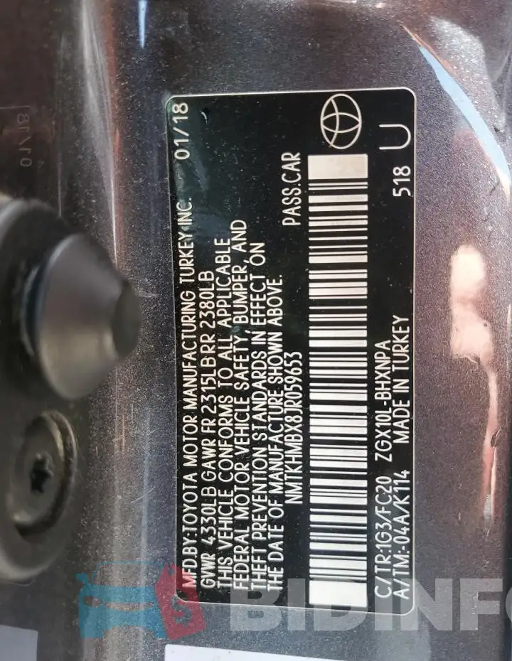 NMTKHMBX8JR059653 Photo# 13