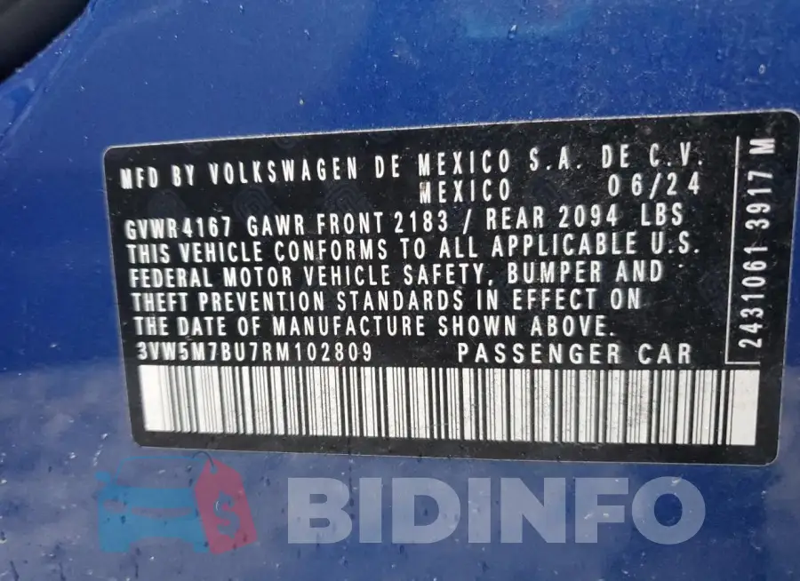 3VW5M7BU7RM102809 Photo# 12