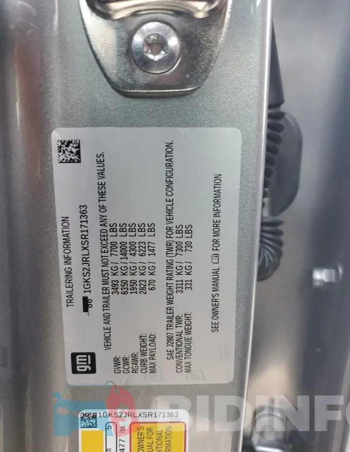 1GKS2JRLXSR171363 Photo# 13