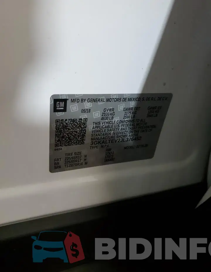 3GKALTEV2JL376452 Photo# 13