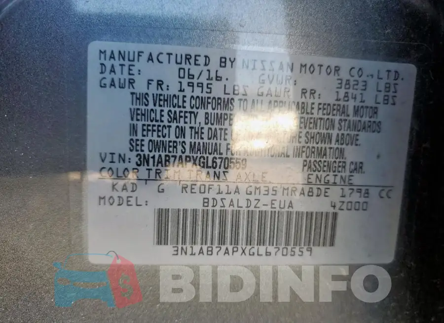 3N1AB7APXGL670559 Photo# 12