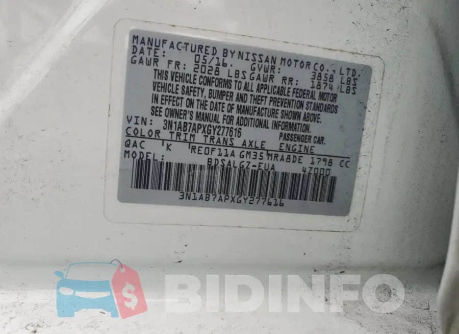 3N1AB7APXGY277616 Photo# 12