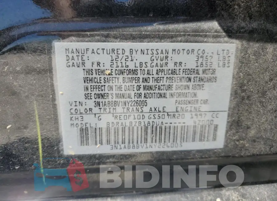 3N1AB8BV1NY226005 Photo# 12