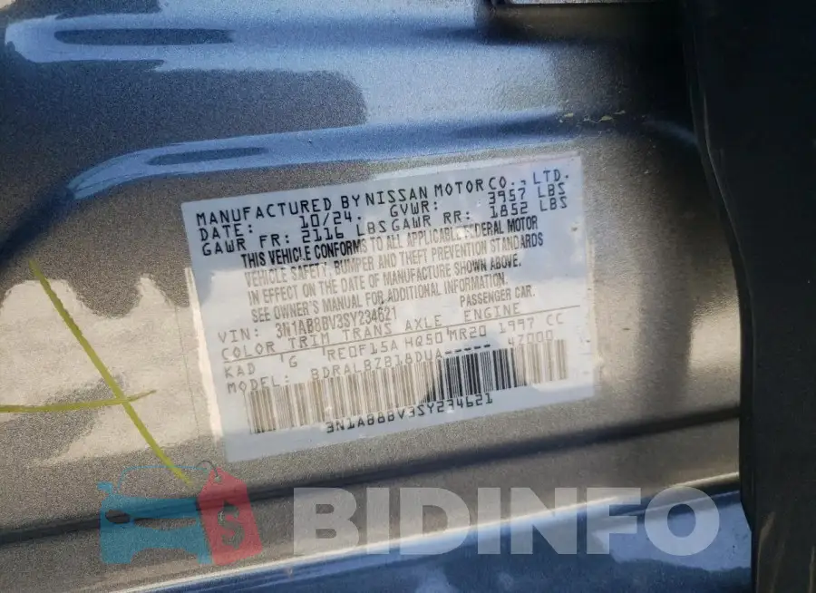 3N1AB8BV3SY234621 Photo# 12
