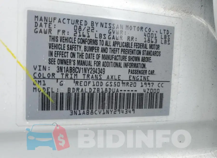 3N1AB8CV1NY294349 Photo# 12