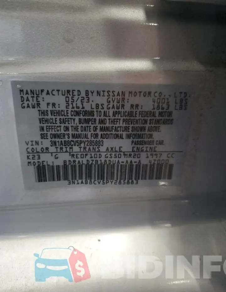 3N1AB8CV5PY285883 Photo# 13