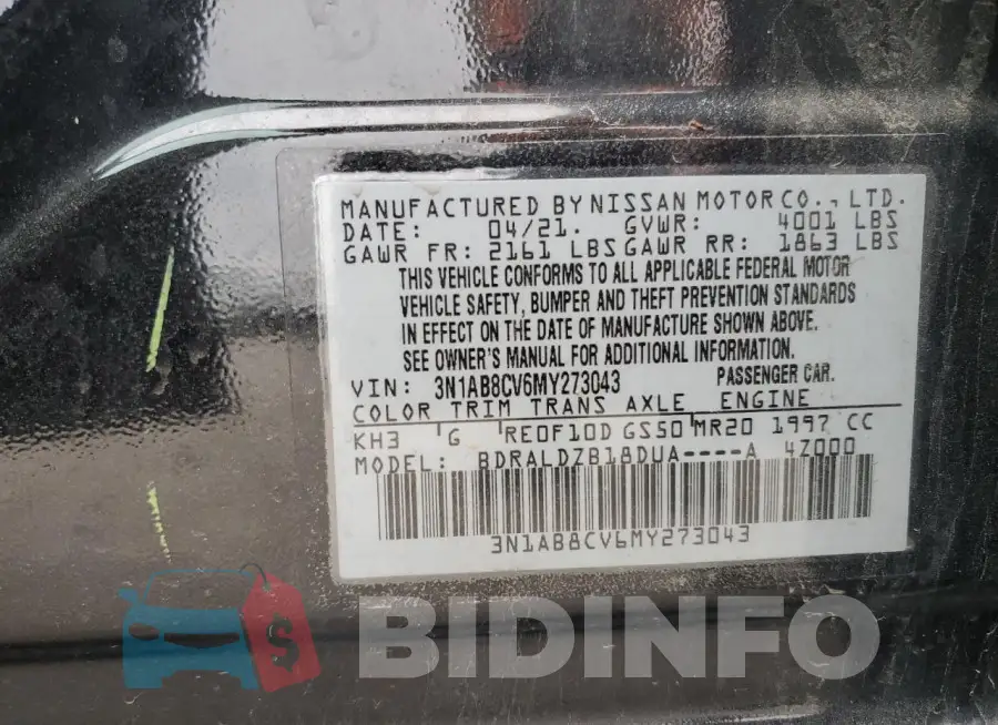 3N1AB8CV6MY273043 Photo# 12