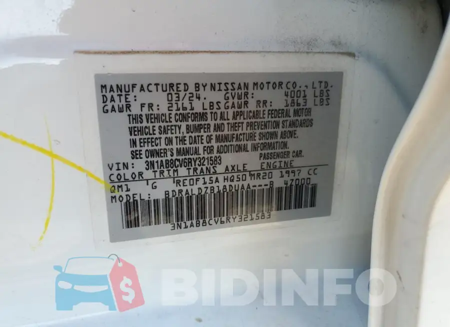 3N1AB8CV6RY321583 Photo# 12