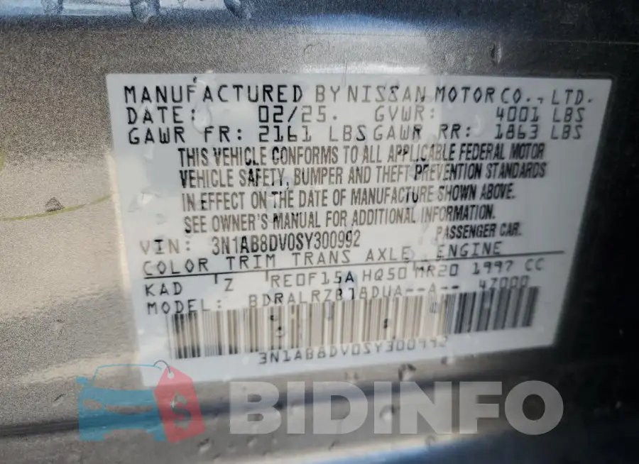 3N1AB8DV0SY300992 Photo# 12