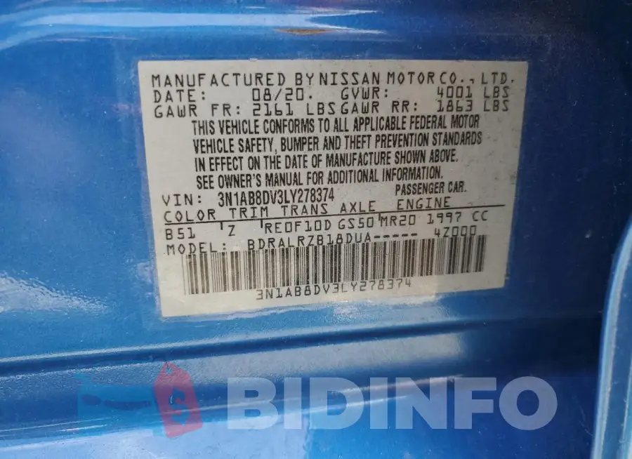 3N1AB8DV3LY278374 Photo# 12