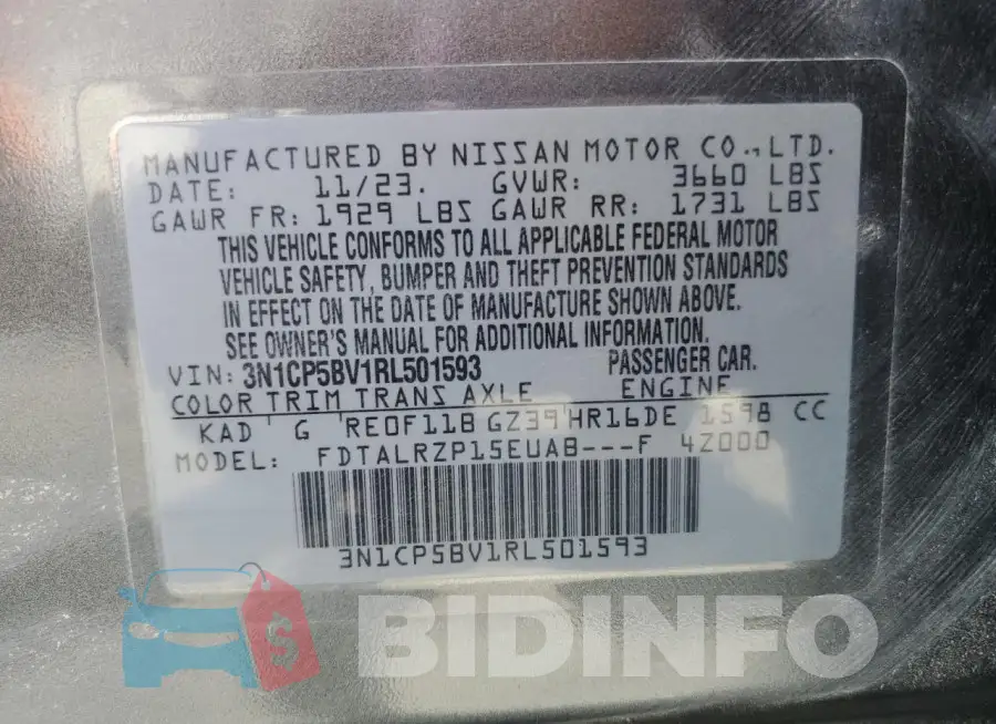 3N1CP5BV1RL501593 Photo# 13