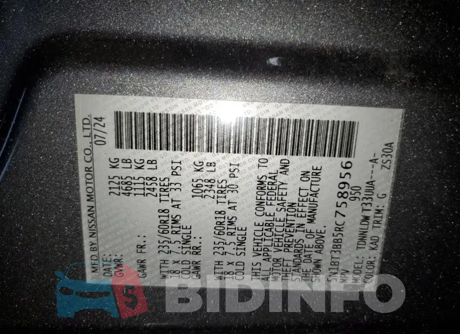 5N1BT3BB5RC758956 Photo# 13
