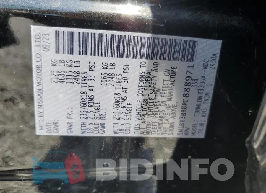5N1BT3BB8PC888971 Photo# 12