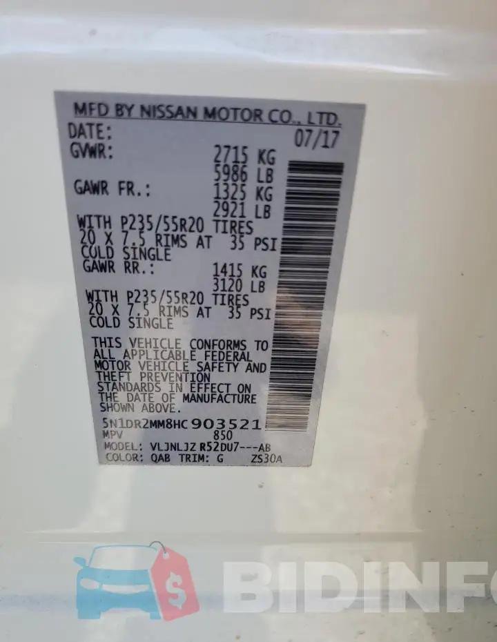 5N1DR2MM8HC903521 Photo# 12