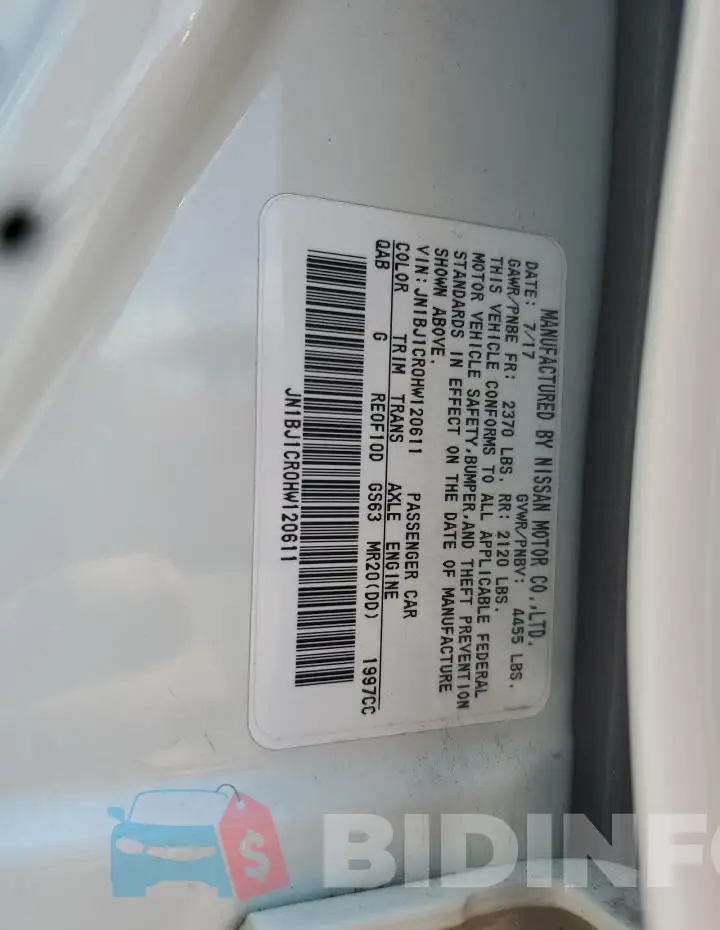 JN1BJ1CR0HW120611 Photo# 12