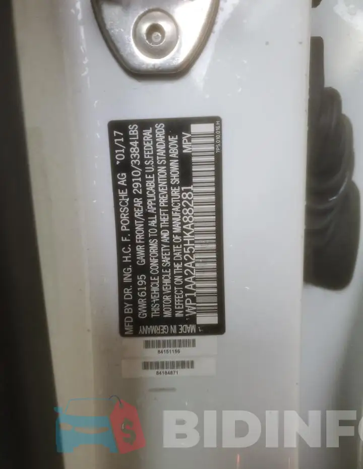 WP1AA2A25HKA88281 Photo# 13