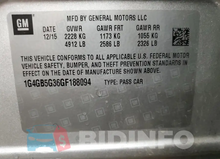 1G4GB5G36GF188094 Photo# 13