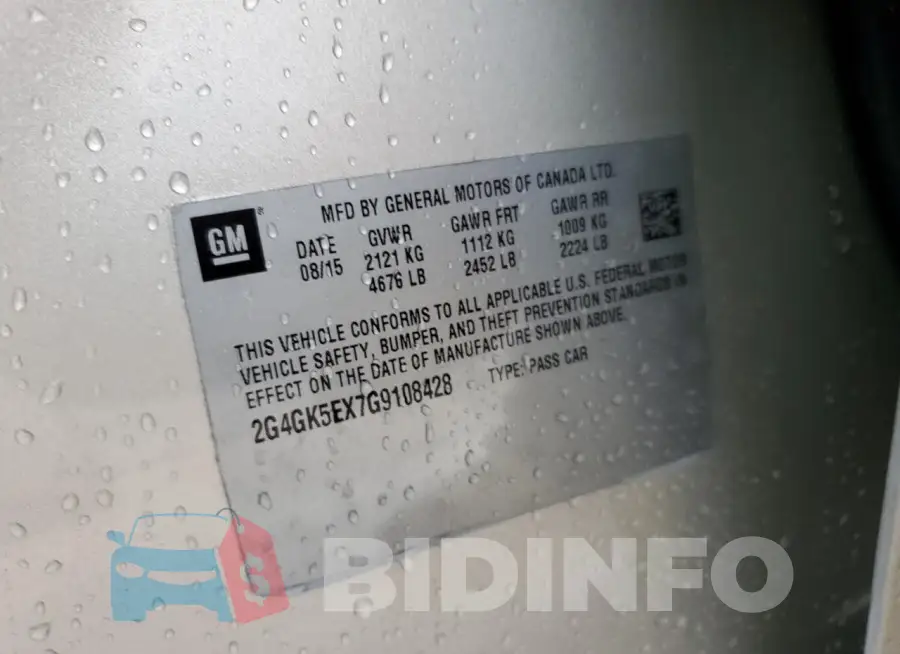 2G4GK5EX7G9108428 Photo# 12