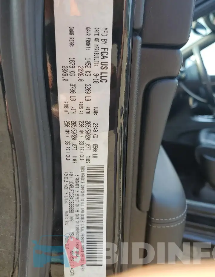 1C4RJFCG8KC526698 Photo# 14