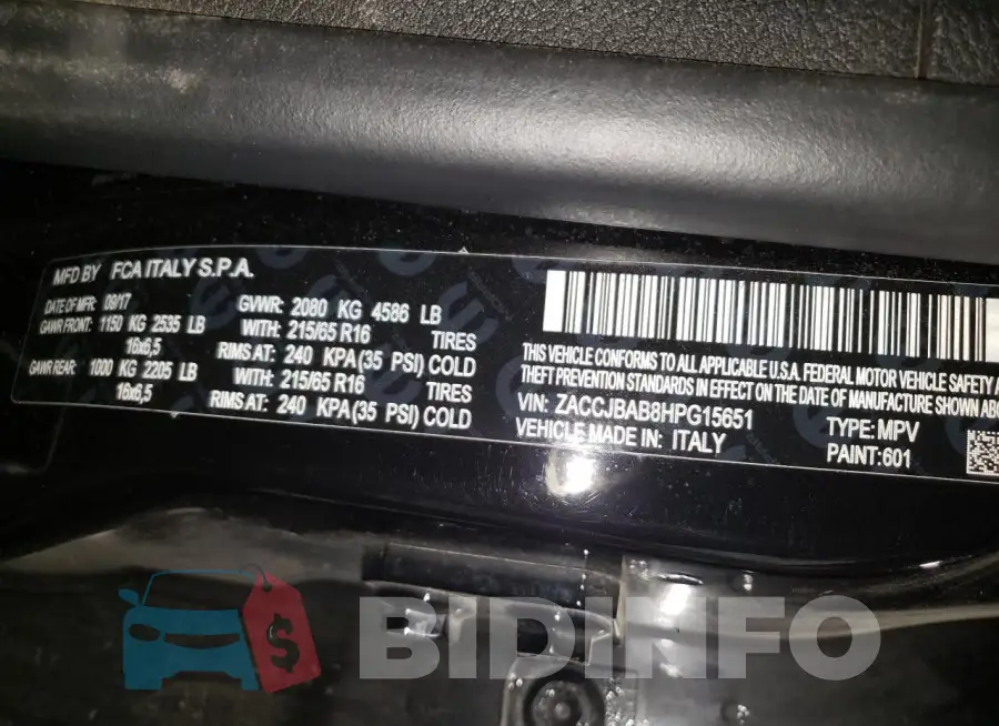 ZACCJBAB8HPG15651 Photo# 13