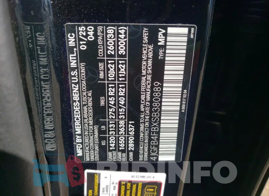 4JGFB4FBXSB380889 Photo# 13