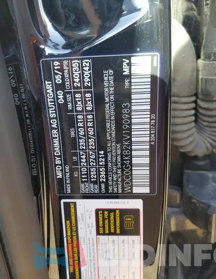 WDC0G4KB2KV190983 Photo# 13