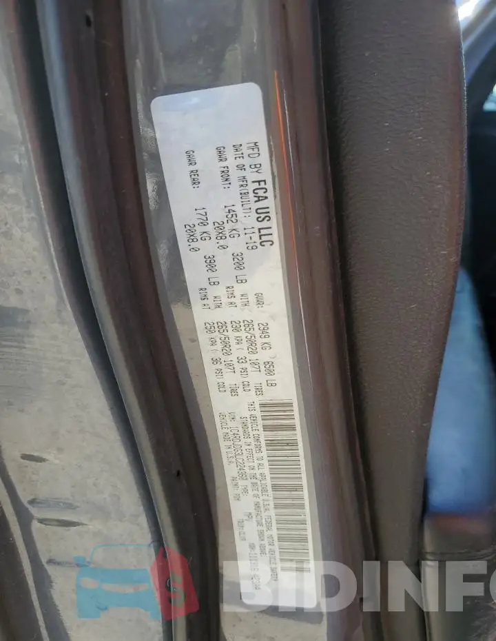 1C4RDJDG3LC224360 Photo# 13