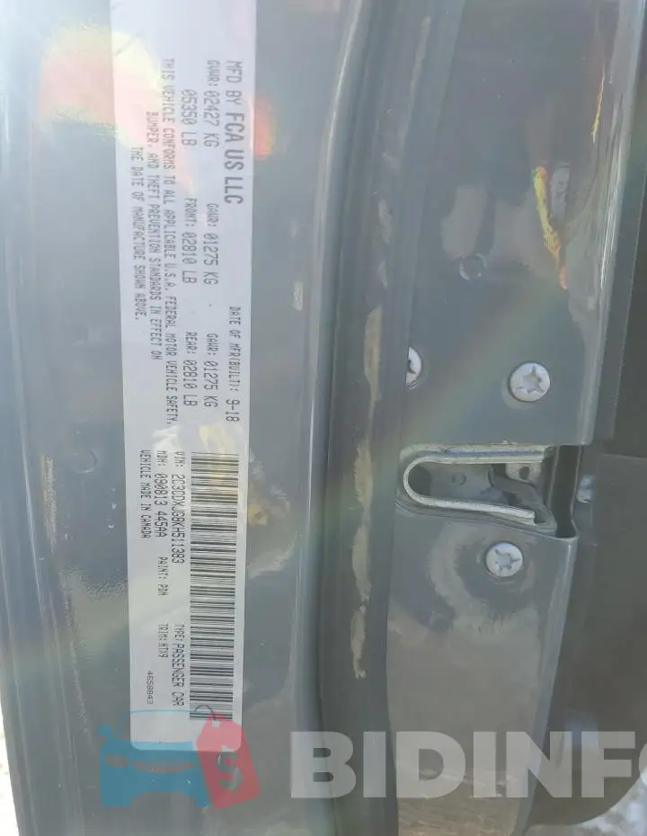 2C3CDXJG8KH511383 Photo# 12