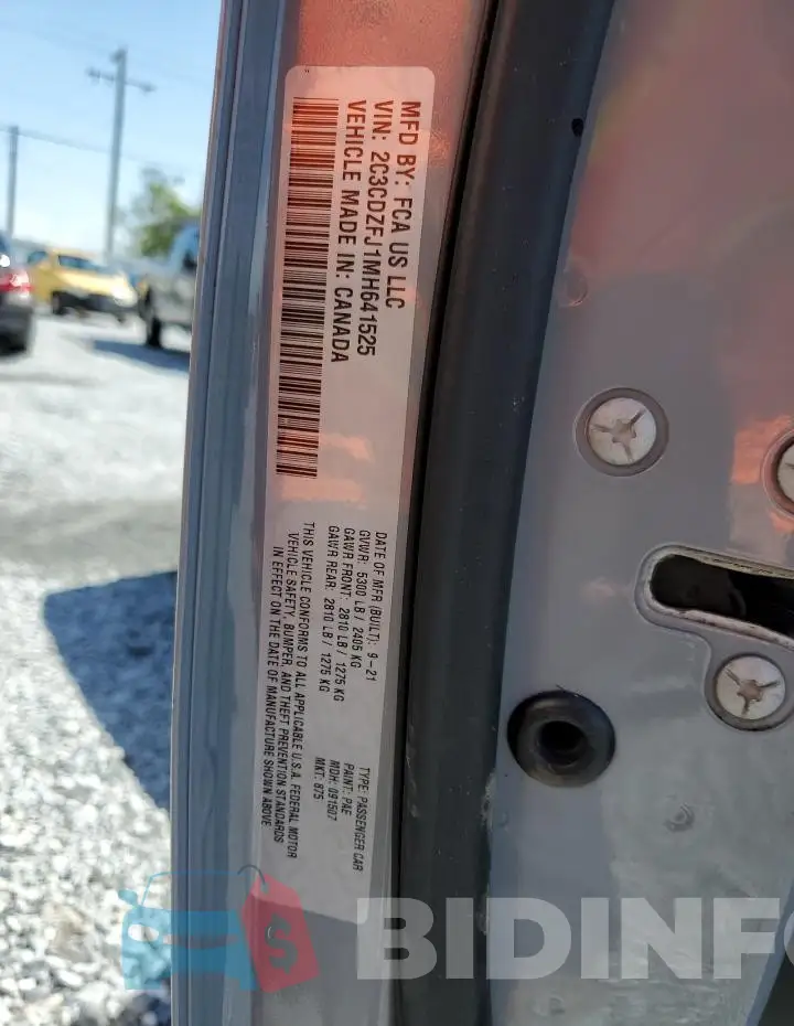 2C3CDZFJ1MH641525 Photo# 13