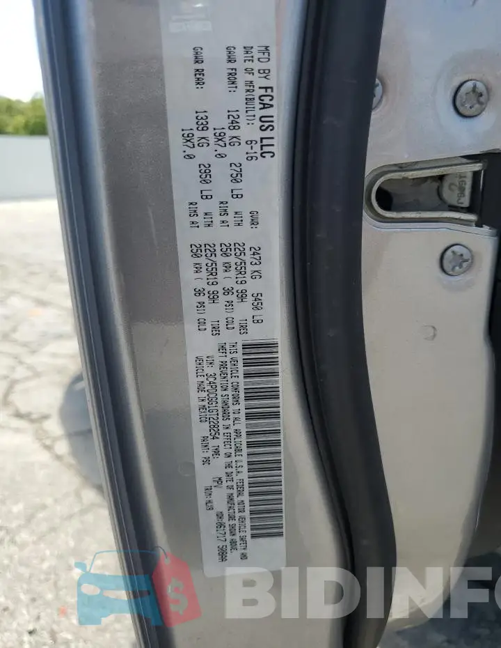 3C4PDCGG1GT228254 Photo# 14