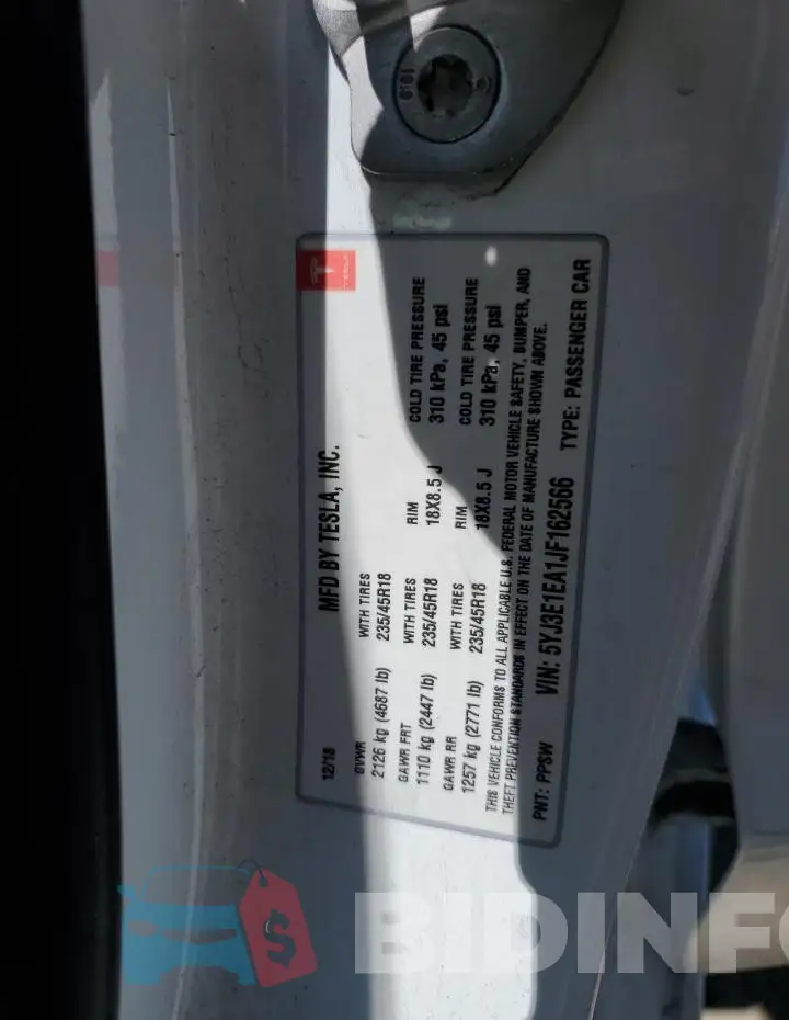5YJ3E1EA1JF162566 Photo# 12